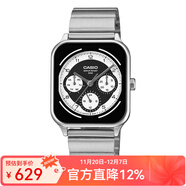 卡西歐（CASIO）手表小方塊 網(wǎng)紅同款方型月相石英情侶表 MTP-M307D-1B 新到