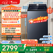 小天鵝（LittleSwan）波輪洗衣機全自動(dòng)家用 12KG大容量純平 水魔方防纏繞 超微凈泡 TB12U21以舊換新國家補貼 京東自營(yíng)