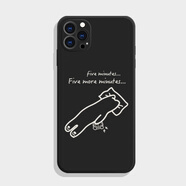 藍彩和再過(guò)5分鐘吧原創(chuàng  )貓蘋(píng)果17手機殼16pro小米17適用iPhone17promax華為mate70榮耀300/Reno14紅米note 黑殼再過(guò)5分鐘高個(gè)貓 華為Pura80