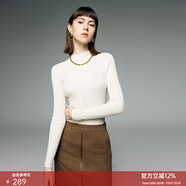 顏域羊毛內搭針織衫女2025新款冬季糖果色修身顯瘦半高領(lǐng)打底毛衣 米白 M/38