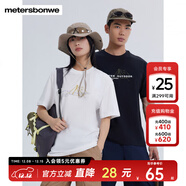 美特斯邦威（Meters Bonwe）山系戶(hù)外T恤男女同款秋季新款運動(dòng)風(fēng)情侶裝短袖 白色 M 170 92A