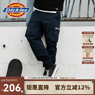 dickies休閑褲 男女同款新復古回潮印花多口袋束口工裝褲百搭8 深海軍藍 28
