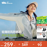 蕉下（beneunder）速干防風(fēng)山系外套女防紫外線(xiàn)防曬衣女新款北歐灰L