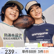 onmygame【復古撞色球衣風(fēng)】?jì)和罎娝甌恤春季男童女童運動(dòng) 杏仁米  120 