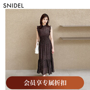 SNIDEL2025秋冬新品甜美波點(diǎn)收腰荷葉邊小飛袖連衣裙SWFO254024 棕色 S (0)
