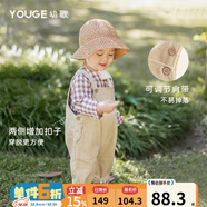 幼歌（YOUGE） 寶寶背帶褲春秋小童嬰兒褲男童女童大PP褲燈芯絨長(cháng)褲子 米色1（66-100開(kāi)檔） 73 cm