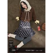 闊色黑色氣質(zhì)魚(yú)尾裙格子半身裙25秋冬季搭配新款女半裙短裙子中裙 格紋9015 S