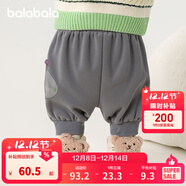 巴拉巴拉童裝寶寶褲子兒童長(cháng)褲嬰兒2025冬裝男童女童運動(dòng)褲搖粒絨加厚時(shí)尚 冷灰 120