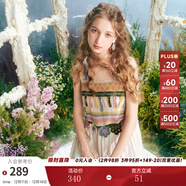 兩三事度假吊帶連衣裙2025夏季新款白色裙子民族風(fēng)長(cháng)裙女甜莓慕斯 黃花色 S