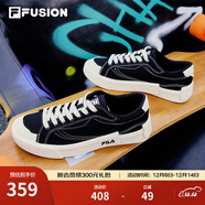 FILA FUSION斐樂(lè )男鞋POP帆布鞋潮牌男子潮流板鞋街拍運動(dòng)休閑鞋男 黑-BK 42