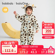 巴拉巴拉嬰兒連體衣秋冬裝寶寶外出抱衣爬服2025保暖絨感萌趣209425120201
