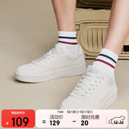 特步情侶男女板鞋小白鞋空軍一號冬季革面保暖運動(dòng)板鞋休閑鞋