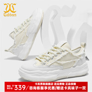 CABBEEN【商場(chǎng)同款】卡賓厚底鞋子男鞋秋季百搭休閑板鞋男防滑增高運動(dòng)鞋 米白色 44