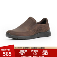 愛(ài)步（ECCO）商務(wù)真皮休閑鞋男 百搭透氣一腳蹬鞋豆豆鞋男511744 02072-咖啡色 41