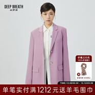 深呼吸DEEP BREATH女裝輕薄抗皺復古通勤西裝西服外套女A400692 紫 L (4碼)
