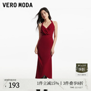 VEROMODA連衣裙新款優(yōu)雅時(shí)尚方領(lǐng)魚(yú)尾裙設計感純色約會(huì )玫瑰 郁金香裙-澳木紅色 S