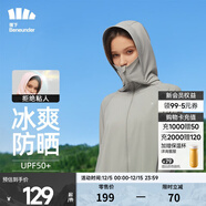 蕉下（beneunder）防曬衣女防紫外線(xiàn)夏季薄款防曬服女士披肩服短外套 遠山灰/經(jīng)典款