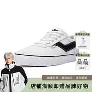 PONY【明星推薦】波尼Skate情侶低幫休閑帆布耐磨反毛運動(dòng)滑板鞋 241U1SK01BK 白色 41
