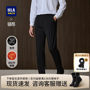 海瀾之家（HLA）西褲男裝25春秋季新款遠紅外保暖免燙易打理商務(wù)紳士男士長(cháng)褲子 黑色39 33 /175推薦68~71kg