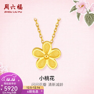 周六福（ZLF）  黃金項鏈女足金999太陽(yáng)花時(shí)尚大方十字鏈鏈墜 計價(jià) 40+5cm尾鏈 - 5.11g