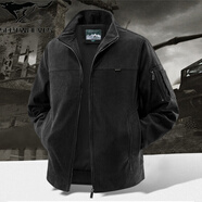 七匹狼夾克專(zhuān)家春秋夾克外套男新款休閑立領(lǐng)上衣35到55歲寬松潮流高級感 黑色+【XY607】 M 建議100-117斤體重穿