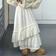 ANBIEM女童半身裙2025秋冬裝新款兒童洋氣中大童休閑蛋糕裙加厚長(cháng)裙韓版 半身裙 a酷酷喵 60 1