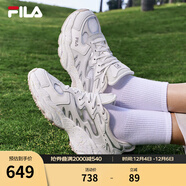 斐樂(lè )（FILA）官方女鞋老爹鞋運動(dòng)鞋楊冪同款夏新款蕨草鞋休閑鞋 磨菇灰色/白中白-OB 37.5