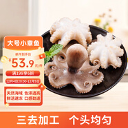 美加佳大號三去小章魚(yú)凈重800g 去臟去牙八爪魚(yú) 國產(chǎn)海鮮 