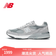 NEW BALANCE NB官方男鞋美產(chǎn)993系列復古百搭秋冬網(wǎng)面透氣運動(dòng)休閑鞋 灰色 MR993GL 42.5 (腳長(cháng)27cm)