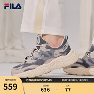 FILA斐樂(lè )女鞋跑步鞋情侶同款老爹鞋MARS火星鞋男鞋休閑運動(dòng)鞋 【女款】煙灰/鴿子灰-FD 40