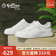 金利來(lái)（Goldlion）男鞋休閑鞋軟彈牛皮鞋時(shí)尚舒適透氣輕便板鞋G539330338BBA白色40