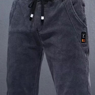 2026夏季薄款牛仔短褲男直筒寬松長(cháng)褲 灰色 S