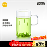 尚明（SAMADOYO）高硼硅耐熱玻璃杯帶把簡(jiǎn)約飲水杯牛奶杯無(wú)蓋圓形茶杯創(chuàng  )意透明杯子 300ML2只裝