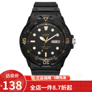 卡西歐(CASIO)學(xué)生運動(dòng)手表男 簡(jiǎn)約防水兒童表日期星期樹(shù)脂皮帶手表 MRW-200H-1E