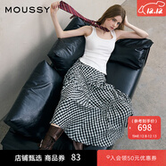 moussy 女裝新品文藝感不規則格紋半身裙028ISA30-3021 165花紋灰色 S