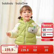 巴拉巴拉童裝寶寶羽絨服男童女童連帽外套2025冬裝小熊上衣萌208425107202