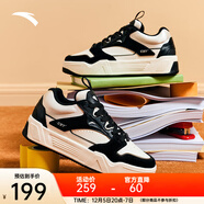 安踏（ANTA）C37|板鞋男鞋秋季復古增高百搭休閑鞋板鞋運動(dòng)鞋 象牙白/黑-2 41