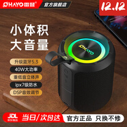 雷登（OHAYO）X3大音量高音質(zhì)無(wú)線(xiàn)藍牙音箱便攜式小型低音炮戶(hù)外大功率音響USB可插U盤(pán)插卡防水桌面迷你小鋼炮 X3炫彩版40W【音質(zhì)加強版】 官方標配+16G U盤(pán)