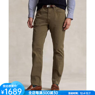 Polo Ralph Lauren男士Varick修身直筒牛津斜紋棉布褲舒適棉質(zhì)長(cháng)褲通勤褲15885845 Defender Green 34 x34
