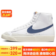耐克NIKE運動(dòng)板鞋高幫女BLAZER MID '77運動(dòng)鞋CZ1055-125白藍36
