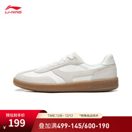 李寧云川2丨休閑鞋板鞋男子新款低幫舒適經(jīng)典休閑鞋AGCV337 云霧白-8 40