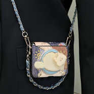 予川適用華為Pura X手機殼折疊屏新款韓系小眾ins風(fēng)牛仔皮紋貓貓全包 [一體護軸]磁吸牛仔皮紋貓貓+同款支架+手繩+斜挎 華為Pura X