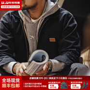 馬登工裝底特律獵裝夾克男美式復古J001巴恩風(fēng)翻領(lǐng)谷倉外套秋季新款 黑色 【男士休閑外套/高級感痞帥】 3XL