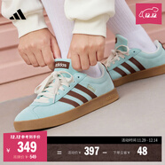 adidas「T頭鞋」VL COURT復古休閑板鞋德訓鞋男女阿迪達斯輕運動(dòng) 淺閃光藍/棕色/淡綠   41