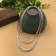 胖東來(lái)同款999項鏈女韓版時(shí)尚百搭足銀項鏈加長(cháng)款毛衣鏈配鏈 約2.5毫米70厘米9-10克 肖邦鏈+證書(shū)