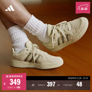 adidas ENTRAP美式校園風(fēng)運動(dòng)少年感復古籃球風(fēng)板鞋男女阿迪達斯 淺芥末綠/深綠   46.5