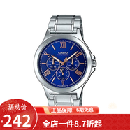卡西歐（CASIO） 卡西歐(CASIO)手表商務(wù)男士運動(dòng)防水三眼指針時(shí)尚石英腕表送男友 MTP-V300D-2A