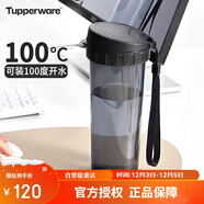 特百惠（Tupperware）茶韻500ML塑料杯男女士學(xué)生夏季運動(dòng)水杯子戶(hù)外便攜大容量 酷炫黑