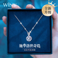 唯一（Winy）采用施華洛世奇?立方氧化鋯一克拉999純銀項鏈生日新年禮物