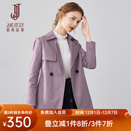 經(jīng)典故事（JANE STORY）紅色簡(jiǎn)約短款風(fēng)衣女2025春季新款洋氣韓系風(fēng)格穿搭小個(gè)子修身外套 A03灰粉色 M